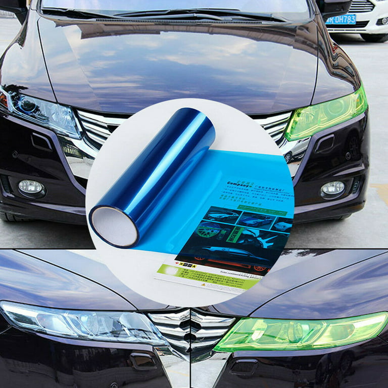 Car Headlight Tint Anti-Scratch Smoked Black Protective Film Self
