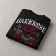 thumbnail image 5 of Men's Gothic Rose Graphic T-Shirt, Floral Back Print Short Sleeve Crewneck Tee, 5 of 9