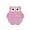 Pink Black, variant on Gupgi Push Pop Bubble Fidget Sensory Toy Silicone Letters Alphabet Owl Shaped Decompression Toy