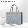 thumbnail image 3 of Large Capacity Tote Bag,Blue Christmas Snowflake Pattern Handbag Fashion Luxury Tote Bag,15.7"x13"x 5.1" Inches,Laptop Compatible, 3 of 6