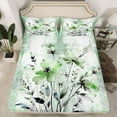 thumbnail image 2 of Erosebridal Groovy Floral Bed Sheets Set Twin Size, Watercolor Flower Twin Sheet Sets, Rustic Plant Bedding Twin Size, Lightweight Bedroom Decorative, 3pcs, 2 of 7