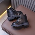 thumbnail image 4 of WXFAZCVU Toddler Girls Boots Round Toe Side Zipper Lace Up Work Boots Dress Party Shoes Size 13.5, 4 of 4