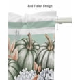 thumbnail image 5 of Sage Green Pumpkins Kitchen Valances for Windows Farmhouse Linen Window Valance Curtain for Living Room Window Treatment Fall Thanksgiving Floral Farmhouse Valance Rod Pocket Topper, 54 x 18 Inch, 5 of 6