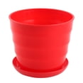 thumbnail image 1 of Maceta de plástico cilíndrica para plantas de aloe, cactus y hierbas, color rojo, 1 of 3