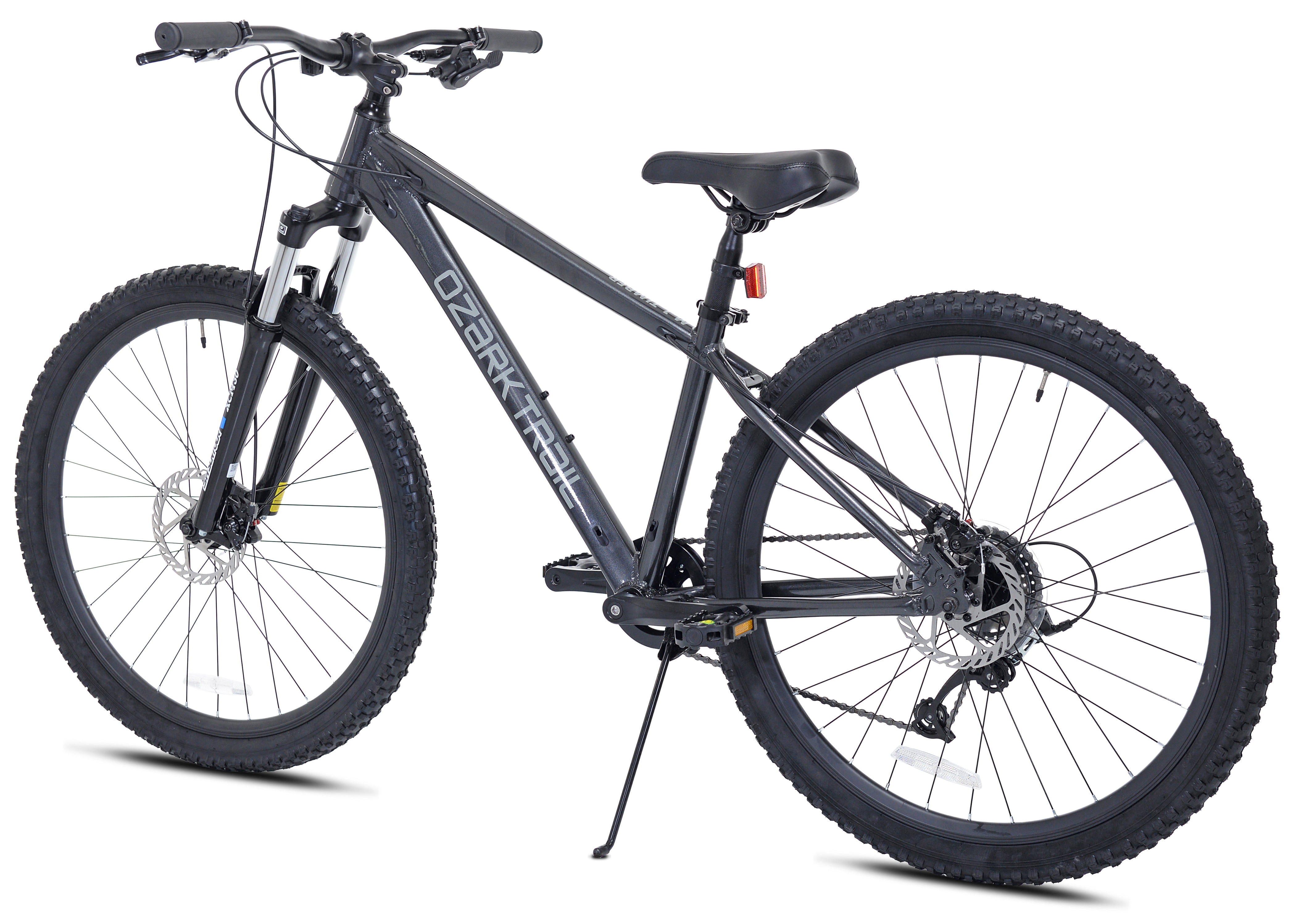 27.5" Ozark Trail Timber Mountain Bike, Medium Frame, Fits Riders 5'3"-5'8", Black, Unisex