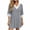 Gray, variant on ZyeKqe Womens Sleep Shirts 3/4 Sleeve Lace V Neck Nightgown Casual Lightweight Soft Comfy Lightweight Loungewear Mini Dress