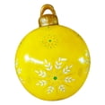 thumbnail image 1 of Bola inflable navideña de 60 cm, decoración navideña de PVC con inflador. Amarillo, 1 of 8