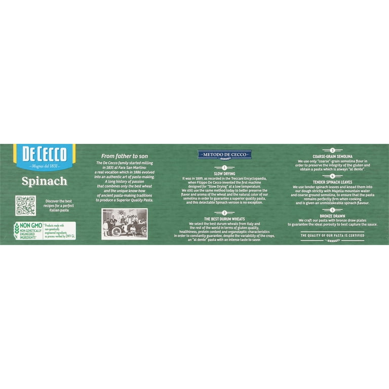 De Cecco Non-Dry Enriched Linguine No.7 Pasta with Spinach, 12 oz - Walmart.com de-cecco-non-dry-enriched-linguine-no-7-pasta-with-spinach-12-oz-walmart-com