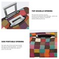 thumbnail image 6 of Multi-Size Suitcase Protective Cover Full Range Double Stitching Invisible Zipper For Travel Business Saddlebrown Colorful Houndstooth Hand-Drawn Sketch_4 Medium, 6 of 8