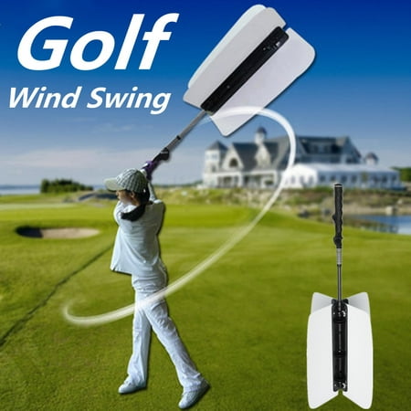 Golf Swing Power Fan Resistance Practice Train Aid Grip Trainer Guide White Yellow