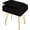 black, variant on Vanity Stool Chair with Storage, Ottoman Faux Fur Soft Padded Makeup Footstools Seat with 4 Metal Legs Anti-Slip Adjustable Feet Modern Cute Small Footrest for Home Entryway Bedroom White