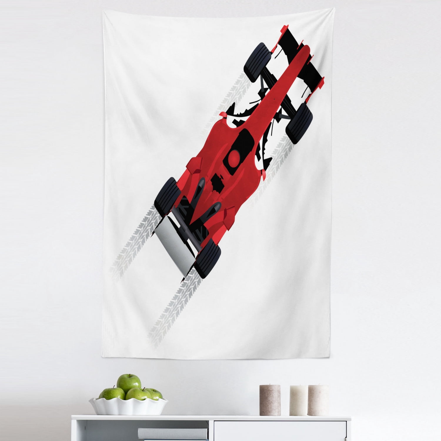 Cars Tapestry, Formula Car on Speedway Championship Fast Performance ...