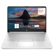 HP 14" Student Laptop, Intel Processor N150, 4GB RAM, 128GB UFS Storage, Webcam, 1 Year Office 365, Fast Charge, Wi-Fi 6, Win 11 Pro, Silver