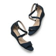thumbnail image 3 of DREAM PAIRS Women's Ankle Strap Low Wedge Sandals, 3 of 5