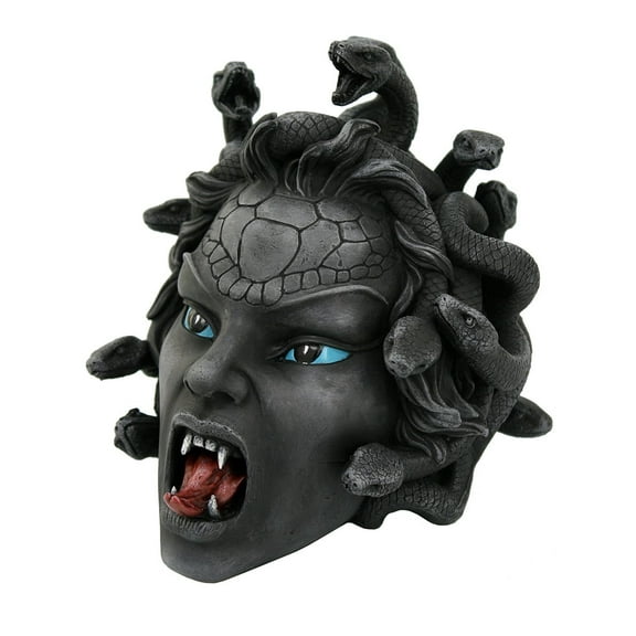 The Head of Medusa Collectible Figurine in Stone Finish 8 Inch Tall