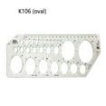 thumbnail image 2 of VONKY Transparent Ruler Scale Portable Rulers Multi-functional Measuring Tool Template Drafting Circle Supply for Carpenter School Oval, 2 of 7