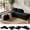 Black-Soft Chenille, variant on SOBREMESA Modular Cloud Couch, 4-in-1 Adjustable Chaise & Deep Seat Sectional Sofa, 2 Pillows Included, No Assembly Needed,Gray