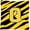Black Gold, variant on Monogram Initial Q Tiger Stripe - Black Gold Decorative Fabric Pillow