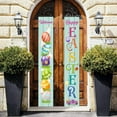 thumbnail image 3 of Wovilon Banners And Signs Customize Easter Porch Sign Happy Easter Banner Indoor Outdoor Wall Hanging Flag Banners, 3 of 4