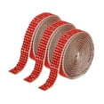 thumbnail image 4 of Elodie 3 Pcs Rubans en Strass Bandes de Strass pour Projets de Couture Bricolage Artisanat Rouge, 4 of 8