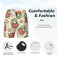 thumbnail image 3 of Balery Frog Hold Strawberry Bañador para hombre, shorts de playa de secado rápido con entrepierna y forro de compresión-Small, 3 of 6