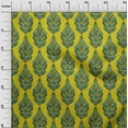 thumbnail image 2 of oneOone Cotton Poplin Medium Yellow Fabric Leaves & Floral Block Quilting Supplies Print Sewing Fabric By The Yard 42 Inch Wide, 2 of 4