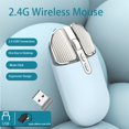 thumbnail image 2 of Ratón inalámbrico recargable JieRuiDeng 2.4G 2400DPI (azul), 2 of 9