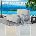 thumbnail image 4 of Evita Patio Furniture Bean Bag 2 Person Light Gray Chaise Lounge Chair, 4 of 8