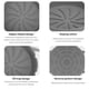 thumbnail image 2 of Bandeja de silicona para hornear, antiadherente, redonda, freidora de aire, alfombrilla para cesta de horno (gris oscuro S) Hugtrwg Libre de BPA, 2 of 9