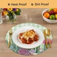 thumbnail image 4 of Cactus Tropical Watercolor Round 15 Inch Placemats Set of 4, Sage Green Plaid Summer HeatResistant Non Slip Place Mats for Dining Table, Wipeable Braided Kitchen Table Mats for Housewarming, 4 of 9