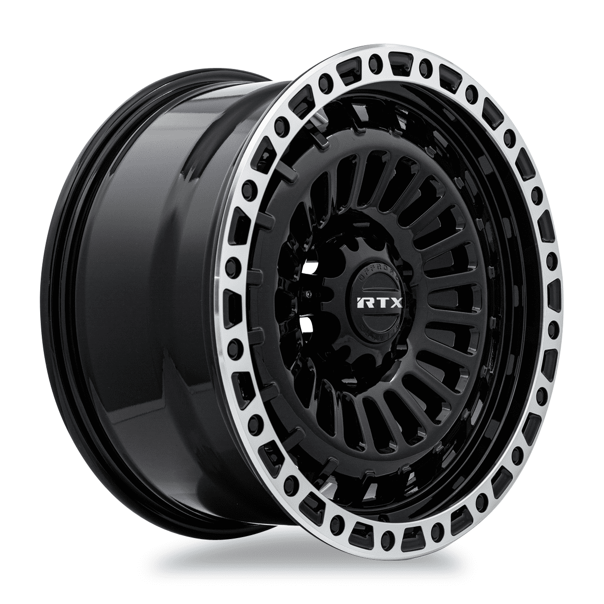 RTX Moab 18x9 6x139.7 ET0 CB106.1 Gloss Black Machined Lip Wheel
