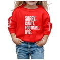 thumbnail image 1 of PMVFHDE Chandail en Molleton Col Rond Automne Garçon Fille Unisexe Manches Longues Chandail en Molleton Doux Graphique Enfants Mignon Pull Col Rond Haut Vêtements Rouge,150, 1 of 2