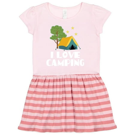 

Inktastic I Love Camping Summer Vacation Gift Toddler Girl Dress
