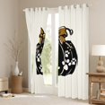 thumbnail image 3 of Feelyou Cartoon Pumpkin Cat 2-Pack (42x84) Curtains, Princess Bowknot Window Curtains, 3 of 6