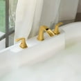 thumbnail image 3 of Parlos 2-Handle Widespread Waterfall Roman Bathtub with Hot & Cold Supply Lines, Brushed Gold, 3 of 10