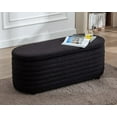 thumbnail image 2 of Guyou Storage Bench with Cushioned Seat, Faux Leather Ottoman, Safety-Stop Hinge – 300lb Weight Capacity, Black – for Entryway, Living Room, Bedroom, 2 of 7