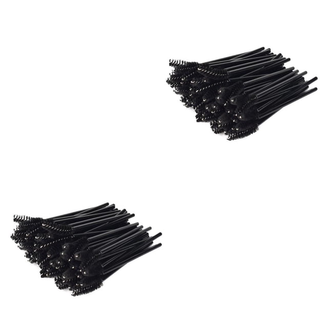 Vogacara 50 piezas de cepillo de pestañas, rizadores de varita, limpieza de plástico, cepillos de cejas para injertos, herramientas de ayuda Pequeña 2piezas