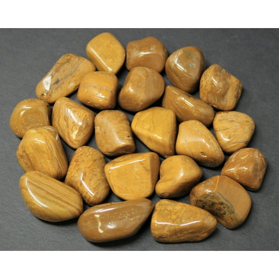 Yellow / Brown Jasper Tumbled Stones (Crystal Healing Yellow Jasper) 2 oz Lot