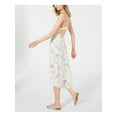 thumbnail image 3 of LEYDEN Womens Ivory Floral Spaghetti Strap V Neck Midi Pleated Dress XL, 3 of 4