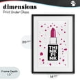 thumbnail image 4 of Stupell Industries Art Deco Think Pink Lipstick Black Framed Print Under Glass, 14 x 20, by Martina Pavlova, 4 of 8