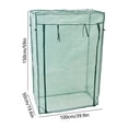 thumbnail image 2 of Portable Mini Greenhouse for Indoor Outdoor Bonsais, Clear Small Grow Tent with Frost Protection, Greenhouse Cover for Herbs Flowers, Winter Garden Shelter for Patio Yard & Balcony Bonsais, Green, 2 of 7