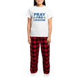 thumbnail image 4 of CafePress - Pray For Ukraine Women's Light Pajamas - Women's Short Sleeve Print T-Shirt and Pants Light Cotton Pajama Set, 4 of 7