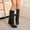 Black, variant on Knee High Boots for Women Fold Over Boot Pointed Toe Wedge Heel Flat Shoes for Fall Winter Dress Shoes Black 6.5