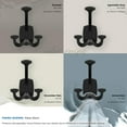 thumbnail image 6 of Amerock Vicinity Traditional Triple Prong Matte Black Wall Hook, 6 of 9