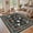 Black, variant on Washable 2x6 Kitchen Rugs, Cute Animal Print Entryway Rug Soft Non Slip Washable Runner Rug for Hallway Bedroom, Stain Resistant Low Pile Bordered Long Carpet for Entrance Laundry, Beige