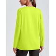 thumbnail image 3 of Pinspark Athletic Shirts Women Hip Length Yoga Top Long Sleeve Workout Shirt Quick Dry Tennis Tops Loose Fit Active Tops, 3 of 6