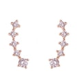 thumbnail image 2 of par de aretes con aretes trepadores de plata esterlina chapados en oro de 14 quilates, 2 of 8