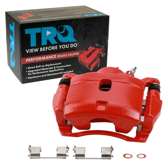 TRQ Front Left Right Brake Caliper w/Bracket Performance Red Driver Passenger Side Compatible with 2014-2015 Acura ILX 2003-2017 Honda Accord 2013-2021 Civic