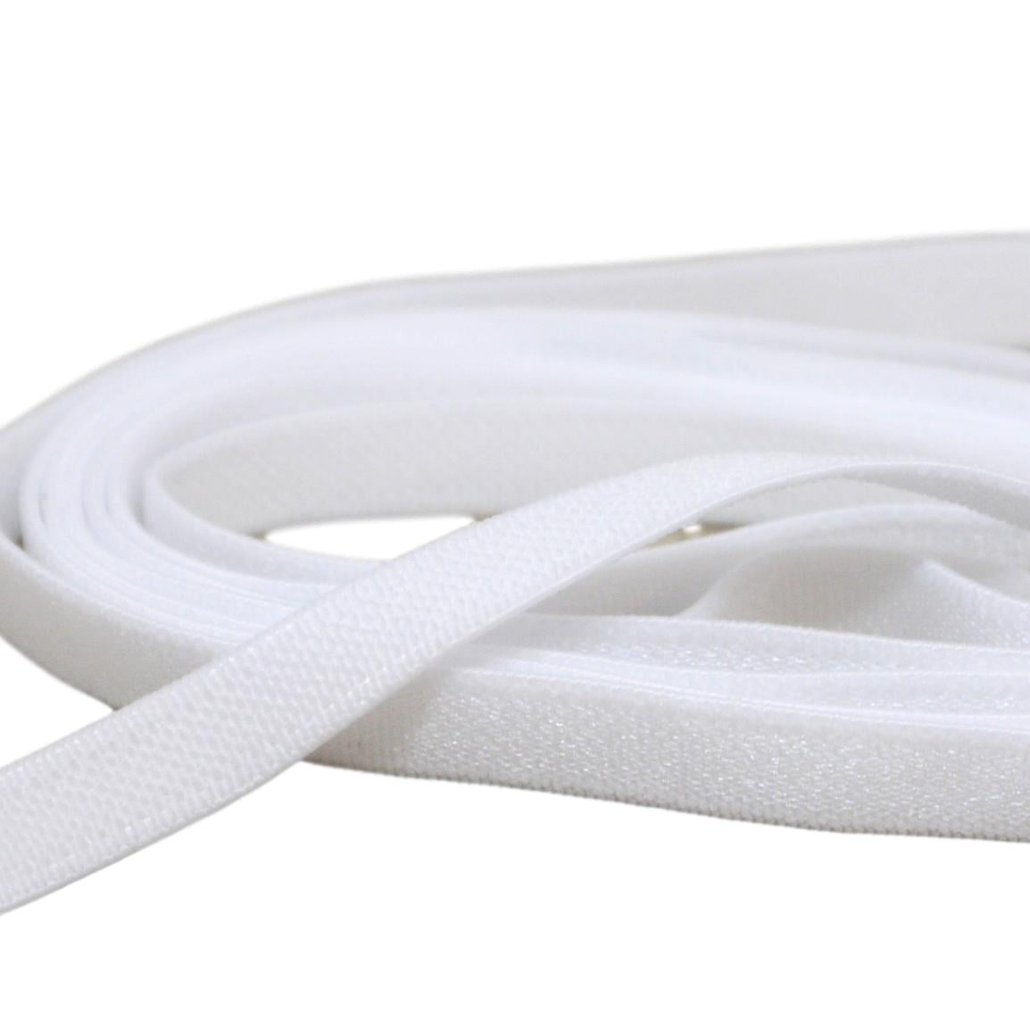 5 Yds Soft Plush Strapping  Elastic 1" ~ White~U.S.A 