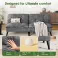 thumbnail image 6 of Walsunny Convertible Futon Sofa Bed, Foldable Sleeper Futon with 3-Angle Adjustment, Multifunctional Folding Futon Couch for Small Space, Dark Gray, 6 of 7